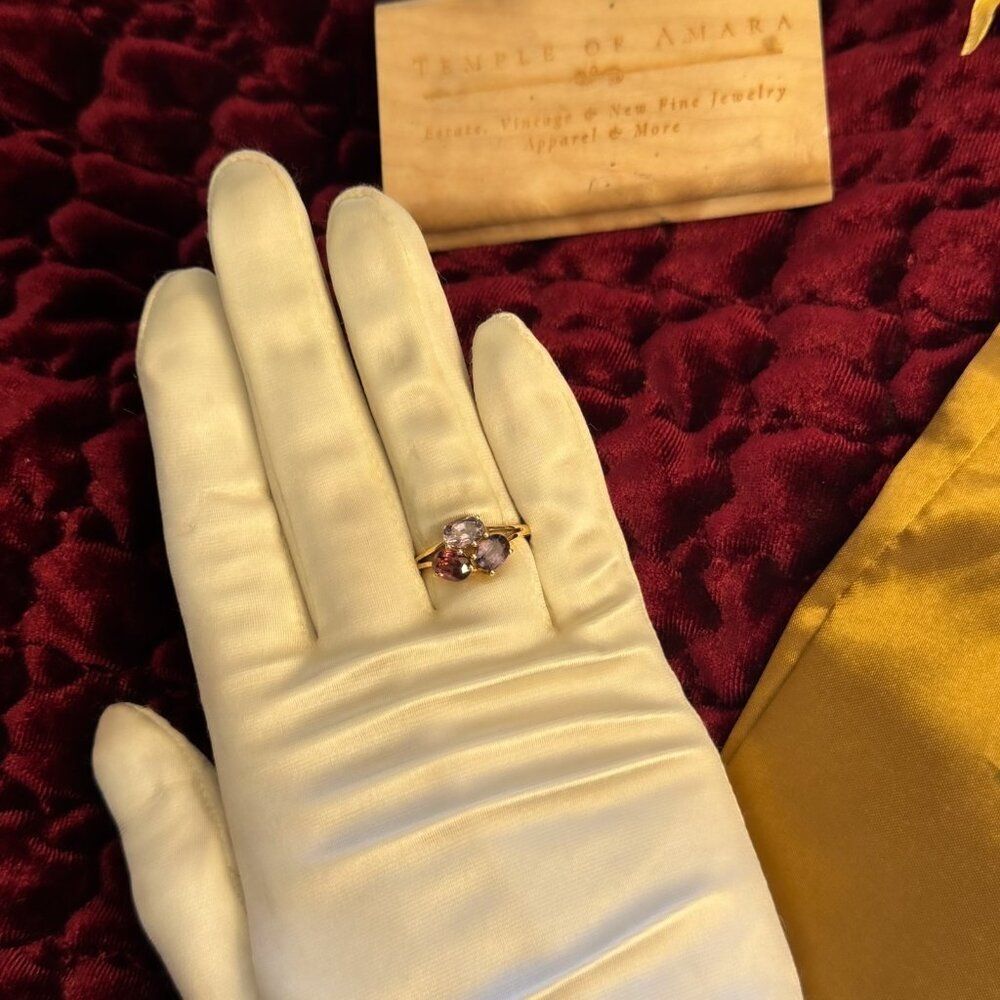 RARE- 10K Gold Natural Indian Garnet Ring -Purple Rhodolite -Size 7.25- 2.5CTTW - Picture 7 of 17